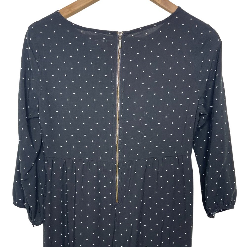 👗 OLD NAVY | Black and White Polka Dot Dress with Back Zipper | Size S - Picture 5 of 7